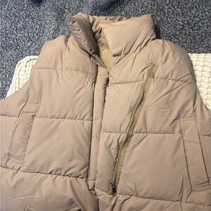 Women's Tan Puffer Vest